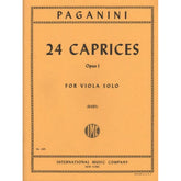Paganini, Niccolò - 24 Caprices, Op 1 - Viola solo - transcribed by L Raby - published by International Music Company