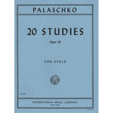 Palaschko - 20 Studies Op 36 For Viola Published by International Music Company