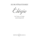 Stravinsky, Igor - Elegie for Solo Viola - Viola or Violin - Boosey & Hawkes
