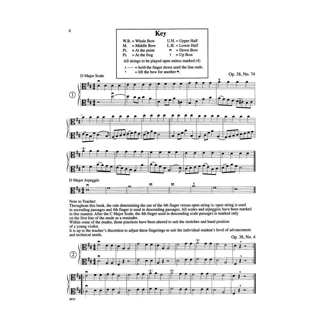 Wohlfahrt, Franz - Intermediate Studies in First Position - Viola - compiled and edited by Amy Rosen - Carl Fischer Edition