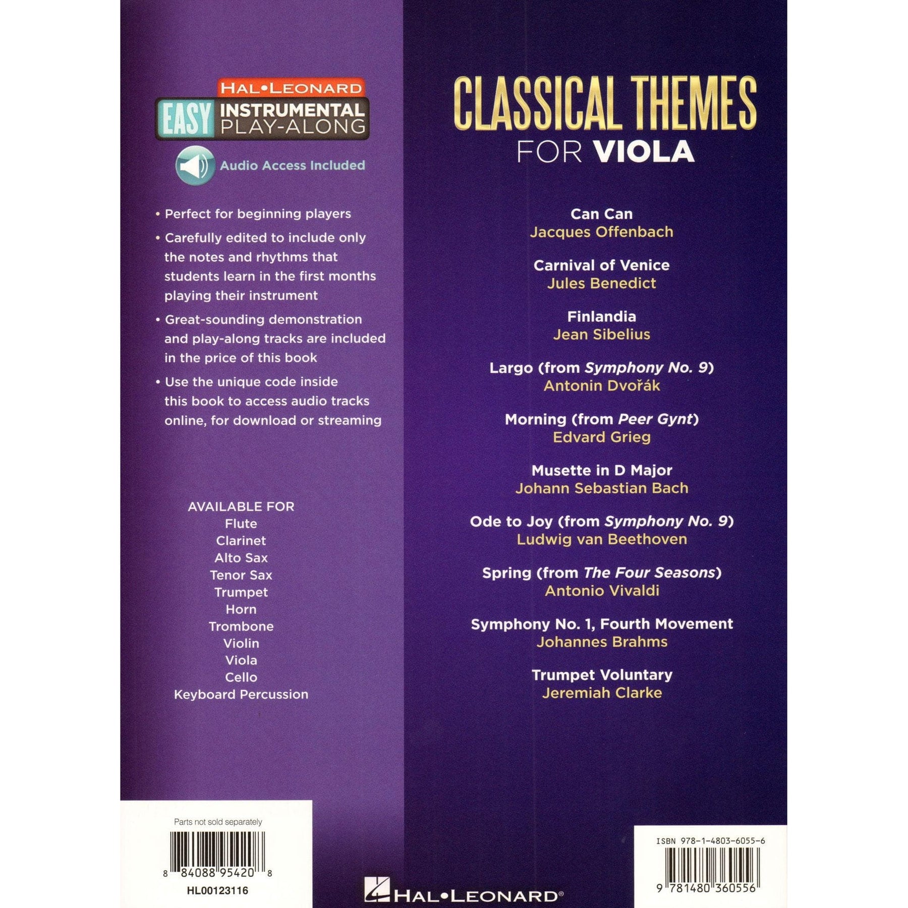 Classical Themes - Instrumental Play-Along - for Viola with Online Audio - Hal Leonard