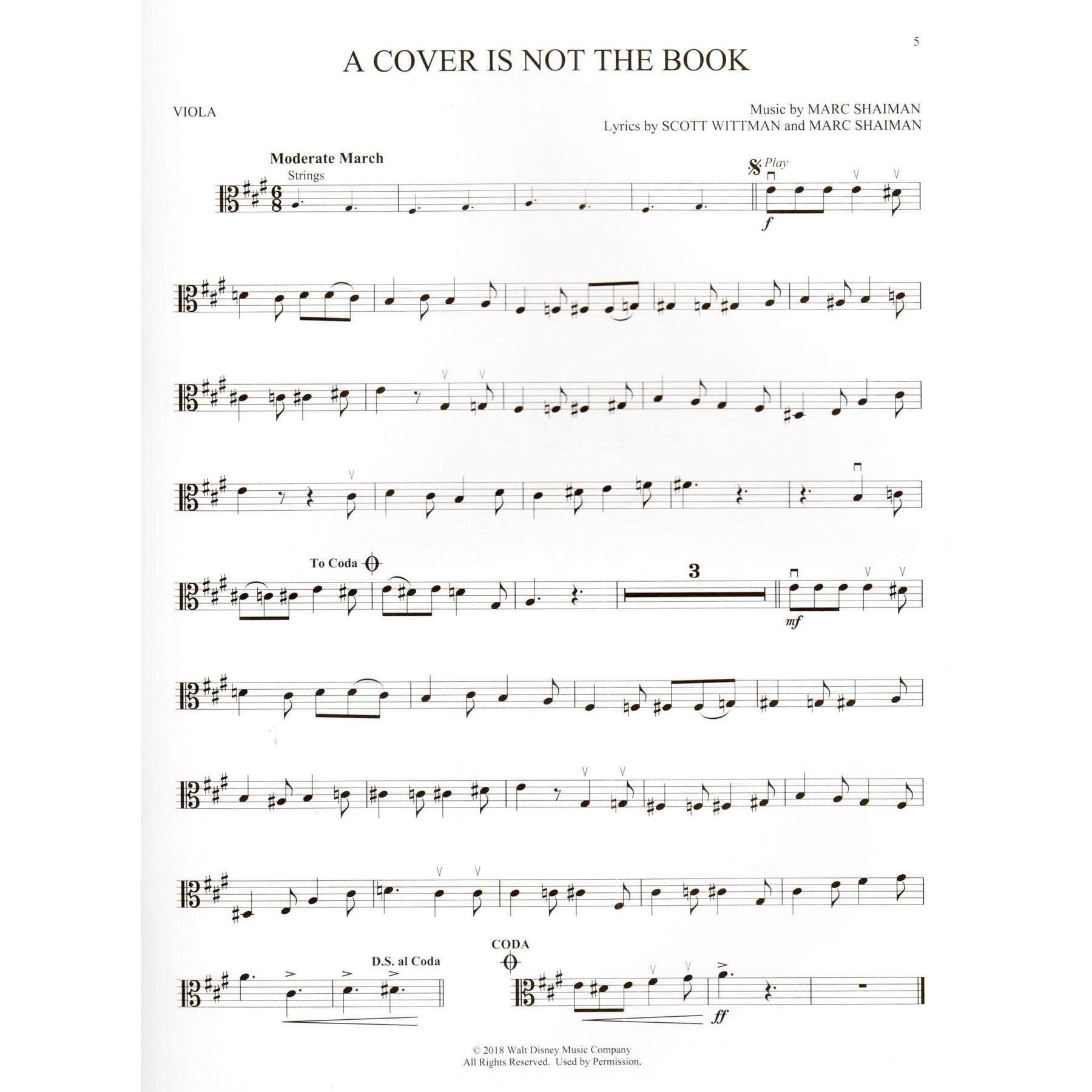 Mary Poppins Returns - for Viola with Audio Accompaniment - Hal Leonard Instrumental Play-Along