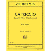 Vieuxtemps, Henri - Capriccio, Op. 9 (Posthumous) - for Solo Viola - edited by Frank Foerster - International