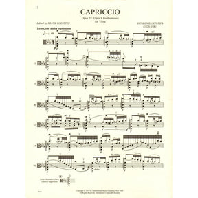 Vieuxtemps, Henri - Capriccio, Op. 9 (Posthumous) - for Solo Viola - edited by Frank Foerster - International