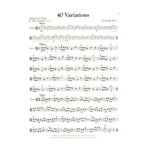 Sevcik, Otakar - Forty Variations for Viola Op 3 - Edited by Alan Arnold - Viola World
