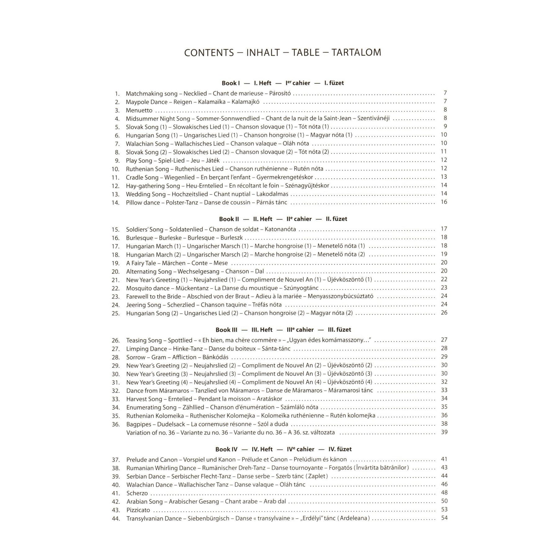 Bartók, Béla - 44 Duets - Transcribed by Donald Maurice and Claudine Bigelow - for Two Violas - Editio Musica Budapest