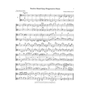 Beriot, Charles De - 12 Short Easy Progressive Duos Op 87 for Two Violas - Viola World Publication
