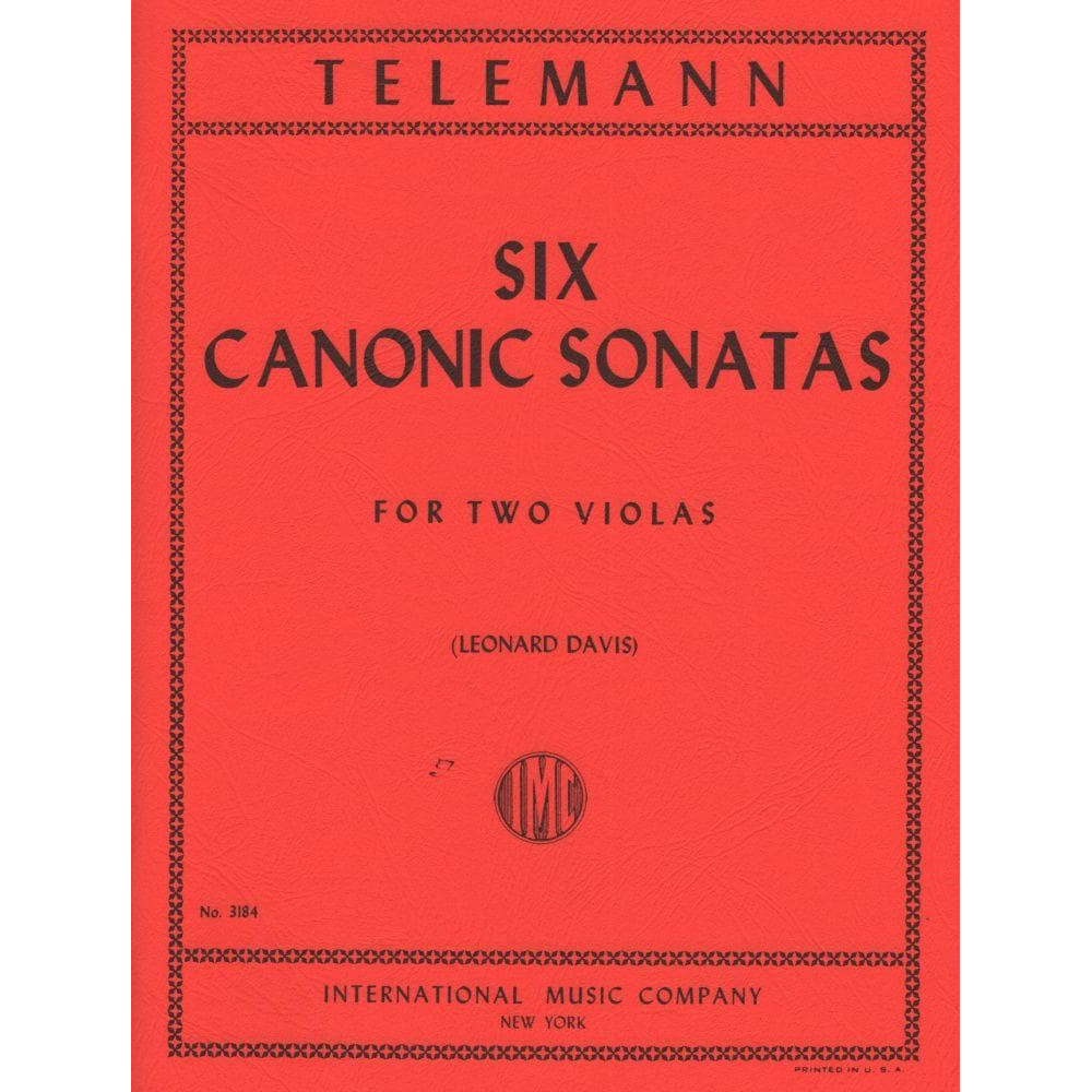Telemann, Georg Philipp - Six Canonic Sonatas TWV 40:118-123 For Two Violas Published by International Music Company