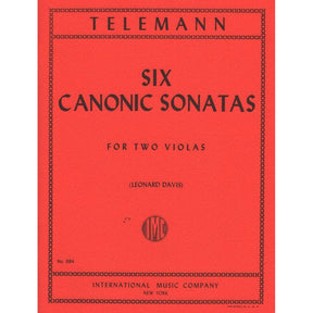 Telemann, Georg Philipp - Six Canonic Sonatas TWV 40:118-123 For Two Violas Published by International Music Company