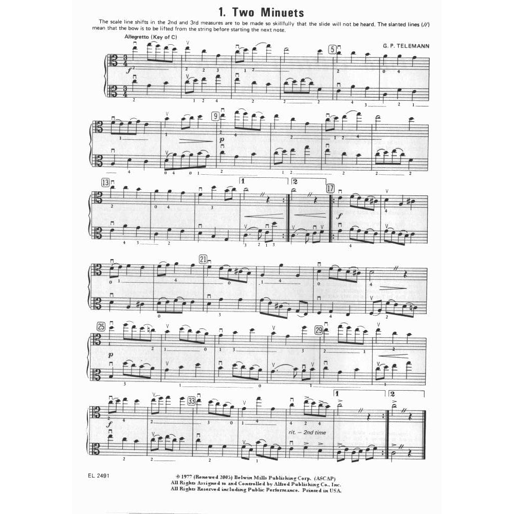 Applebaum, Samuel - Chamber Music For Two String Instruments - Book 3 for Viola - Belwin/Mills Publication