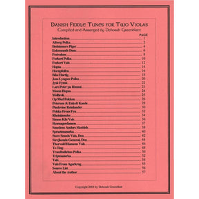 Greenblatt, Deborah - Danish Fiddle Tunes for Two Violas - Greenblatt & Seay Publications