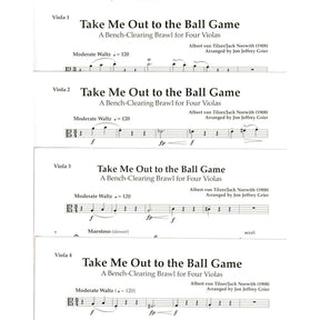 Tilzer/Norwith - Take Me Out to the Ballgame, for 4 Violas Edited by Grier Published by Latham Music