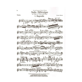 Bloch, Ernest - Suite Hebraique - Viola (or Violin) and Piano - G Schirmer Edition