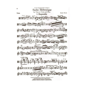 Bloch, Ernest - Suite Hebraique - Viola (or Violin) and Piano - G Schirmer Edition