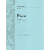 Miklos Rozsa - Viola Concerto Op. 37 -  Viola and Piano Reduction - Edition Breitkopf