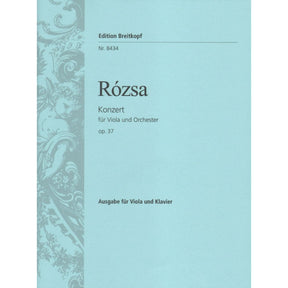 Miklos Rozsa - Viola Concerto Op. 37 -  Viola and Piano Reduction - Edition Breitkopf