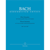 Bach, JS - 3 Viola da Gamba Sonatas BWV 1027 1029 for Viola and Piano - Arranged by Eppstein - Barenreiter Verlag URTEXT Edition