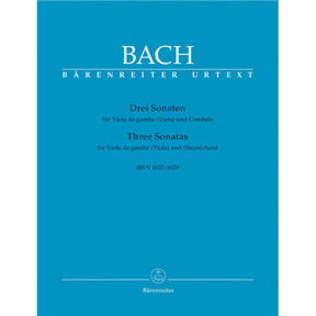 Bach, JS - 3 Viola da Gamba Sonatas BWV 1027 1029 for Viola and Piano - Arranged by Eppstein - Barenreiter Verlag URTEXT Edition