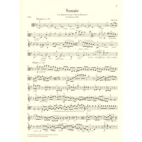 Vieuxtemps, Henri - Sonata in B-flat Major, Opus 36 - for Viola and Piano - edited by Peter Jost - G Henle Verlag URTEXT