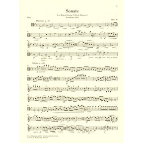 Vieuxtemps, Henri - Sonata in B-flat Major, Opus 36 - for Viola and Piano - edited by Peter Jost - G Henle Verlag URTEXT