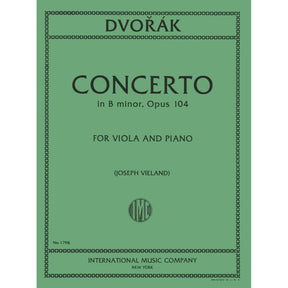 Dvorák, Antonín - Cello Concerto in b minor, Op 104 - transcribed for Viola and Piano - edited by Joseph Vieland - International Edition