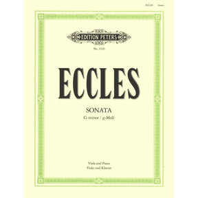 Eccles, Henry - Sonata in g minor - Viola and Piano - edited by Paul Klengel - CF Peters Edition