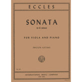 Eccles, Henry - Sonata in g minor - Viola and Piano - edited by Milton Katims - International Edition