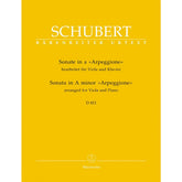 Schubert, Franz - Sonata in a minor (Arpeggione), D 821 For Viola and Piano URTEXT Published by Barenretier