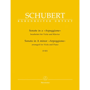 Schubert, Franz - Sonata in a minor (Arpeggione), D 821 For Viola and Piano URTEXT Published by Barenretier