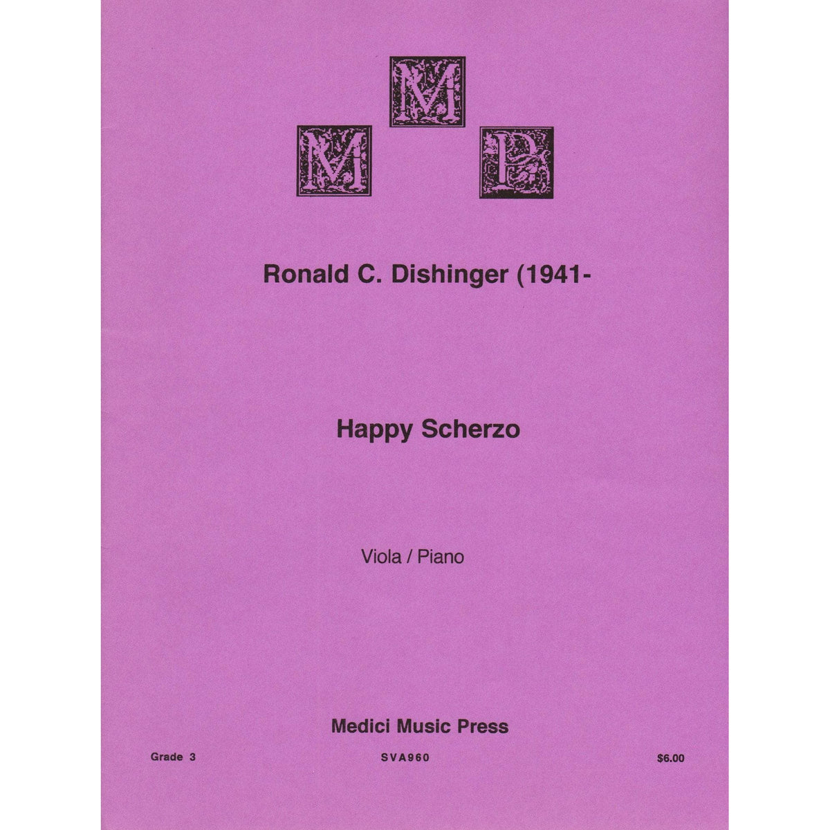 Dishinger, Ronald - Happy Scherzo - for Viola and Piano - Medici Music Press