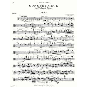 Enesco, Georges - Concertpiece - Viola and Piano - International Edition