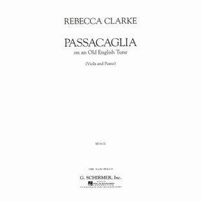Clarke, Rebecca - Passacaglia for Viola and Piano - Schirmer Edition