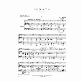 Franck, César - Sonata In A Major - Viola and Piano - edited by Robert Casadesus and Joseph Vieland - International Edition