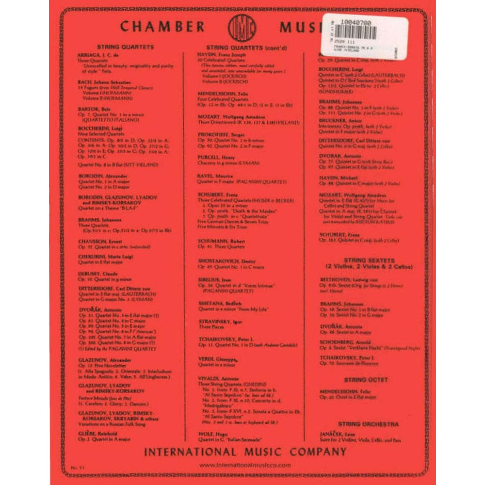 Franck, César - Sonata In A Major - Viola and Piano - edited by Robert Casadesus and Joseph Vieland - International Edition