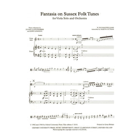 Vaughan Williams, R. - Fantasia on Sussex Folk Tunes - for Viola and Piano - Oxford University Press