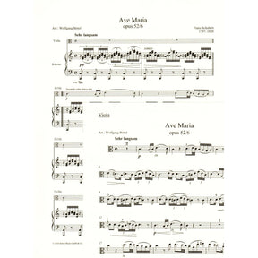 Schubert, Franz Peter - Ave Maria, Opus 52/6 - arranged by Wolfgang Birtel - for Viola and Piano - Schott