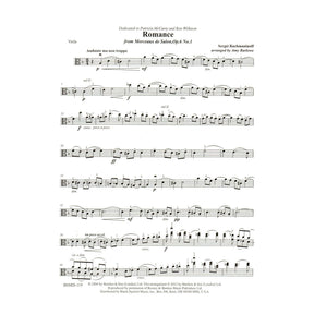 Rachmaninoff, Sergey - Romance from Morceaux de Salon, Op. 6, No. 1 - for Viola and Piano - Black Squirrel Publications