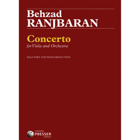 Ranjbaran, Behzad - Concerto for Viola and Orchestra - for Viola and Piano - Theodore Presser