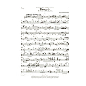 Ranjbaran, Behzad - Concerto for Viola and Orchestra - for Viola and Piano - Theodore Presser