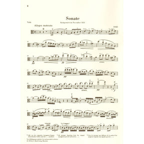 Schubert, Franz - Sonata in a minor ( Arpeggione ) D 821 For Viola and Piano URTEXT Published by G Henle Verlag
