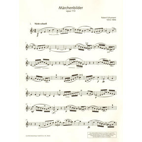 Schumann, Robert - Marchenbilder (Fairy-Tale Pictures), Op 113 - for Viola (Violin) and Piano - Schott
