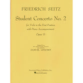 Seitz, Fritz (Friedrich) - Student's Concerto No 2 Op 13 For Viola in 1st Position and Piano Edited by Lifschey Published by Associated Music Publishers, Inc