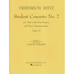 Seitz, Fritz (Friedrich) - Student's Concerto No 2 Op 13 For Viola in 1st Position and Piano Edited by Lifschey Published by Associated Music Publishers, Inc