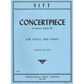 Sitt, Hans - Concertpiece In G Minor, Op 46 For Viola and Piano Published by International Music Company