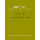 Brahms, Johannes - Sonatas in F Minor and E-flat Major, Op 120 - for Viola and Piano - edited by Clive Brown and Neal Peres Da Costa - Barenreiter URTEXT