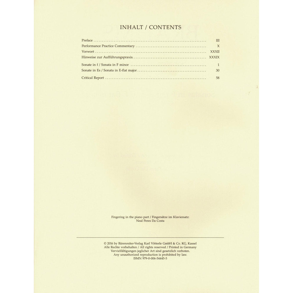 Brahms, Johannes - Sonatas in F Minor and E-flat Major, Op 120 - for Viola and Piano - edited by Clive Brown and Neal Peres Da Costa - Barenreiter URTEXT