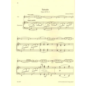 Brahms, Johannes - Sonatas in F Minor and E-flat Major, Op 120 - for Viola and Piano - edited by Clive Brown and Neal Peres Da Costa - Barenreiter URTEXT