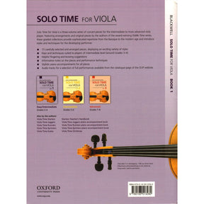 Solo Time for Viola - by Kathy and David Blackwell - Book 1 - for Viola and Piano - Oxford University Press