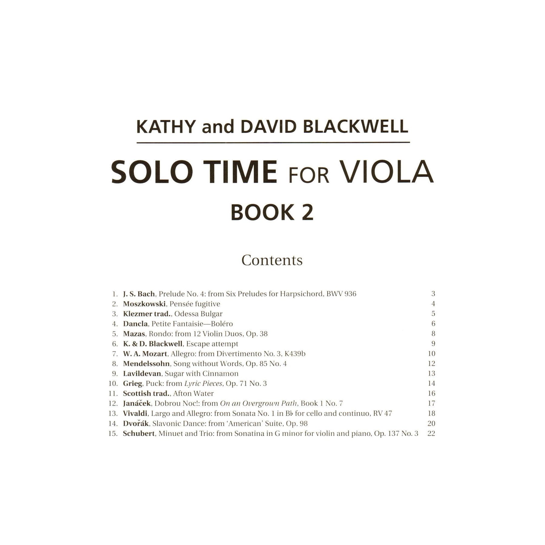 Solo Time for Viola - by Kathy and David Blackwell - Book 2 - for Viola and Piano - Oxford University Press