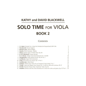 Solo Time for Viola - by Kathy and David Blackwell - Book 2 - for Viola and Piano - Oxford University Press